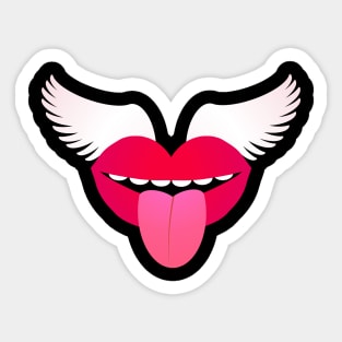 Kissy Red Lips Sticker